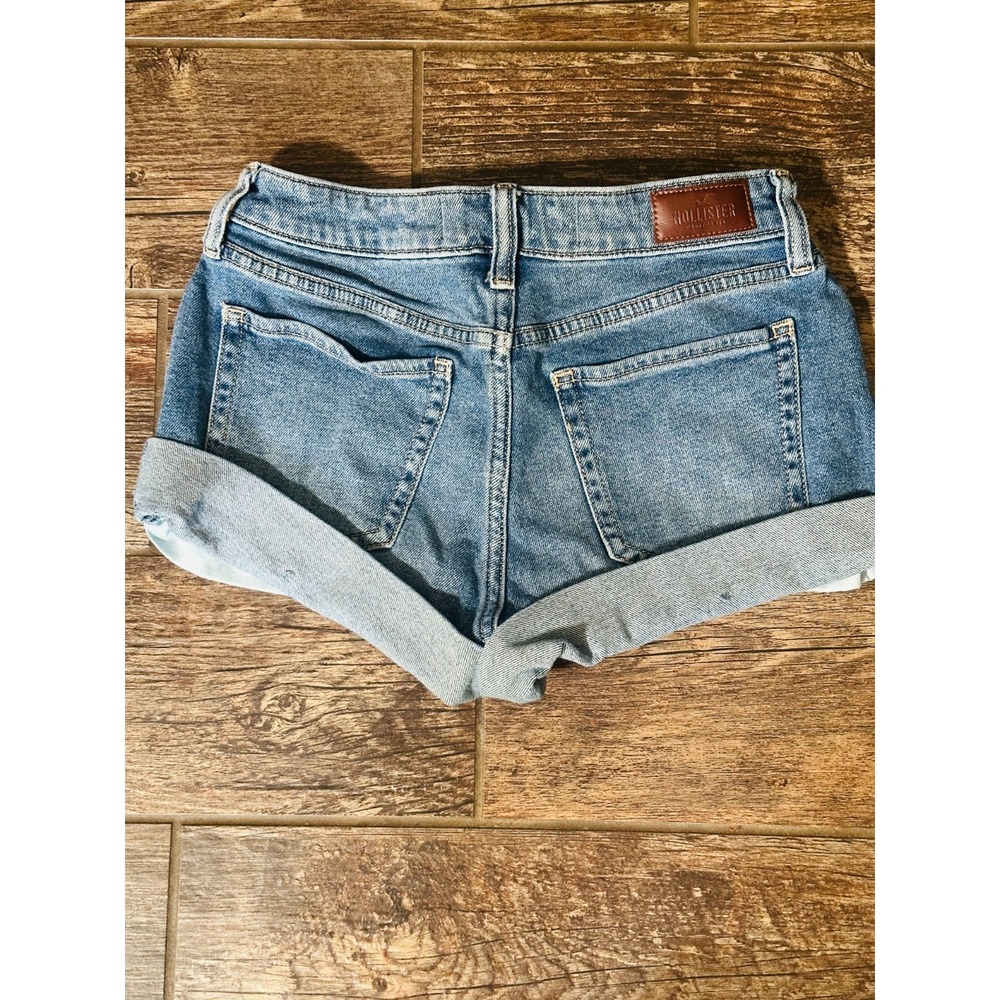Hollister High-Rise Mom Short 3" Blue Denim Size 0 - Picture 6 of 8
